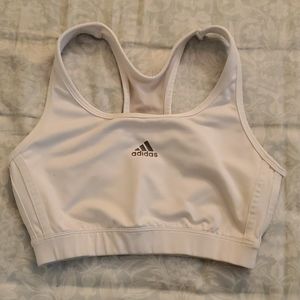 Adidas White Sports bra